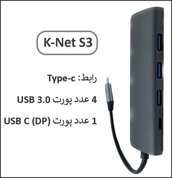 هاب Type C کی نت K-Net S3