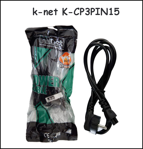 کابل برق لپ تاپ کی نت k-net K-CP3PIN15 طول 1.5 متر