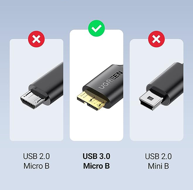 کابل USB 3.0 به Micro USB 3.0 یوگرین Ugreen US130 طول 1 متر - شبکه ساز