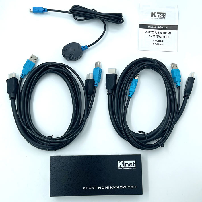 کی وی ام سوئیچ HDMI کی نت K-NET K-SWKH402 - شبکه ساز