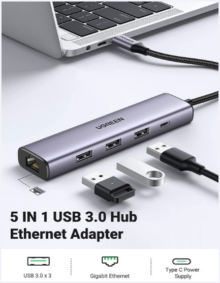 هاب Hub USB 3.0 یوگرین Ugreen CM475