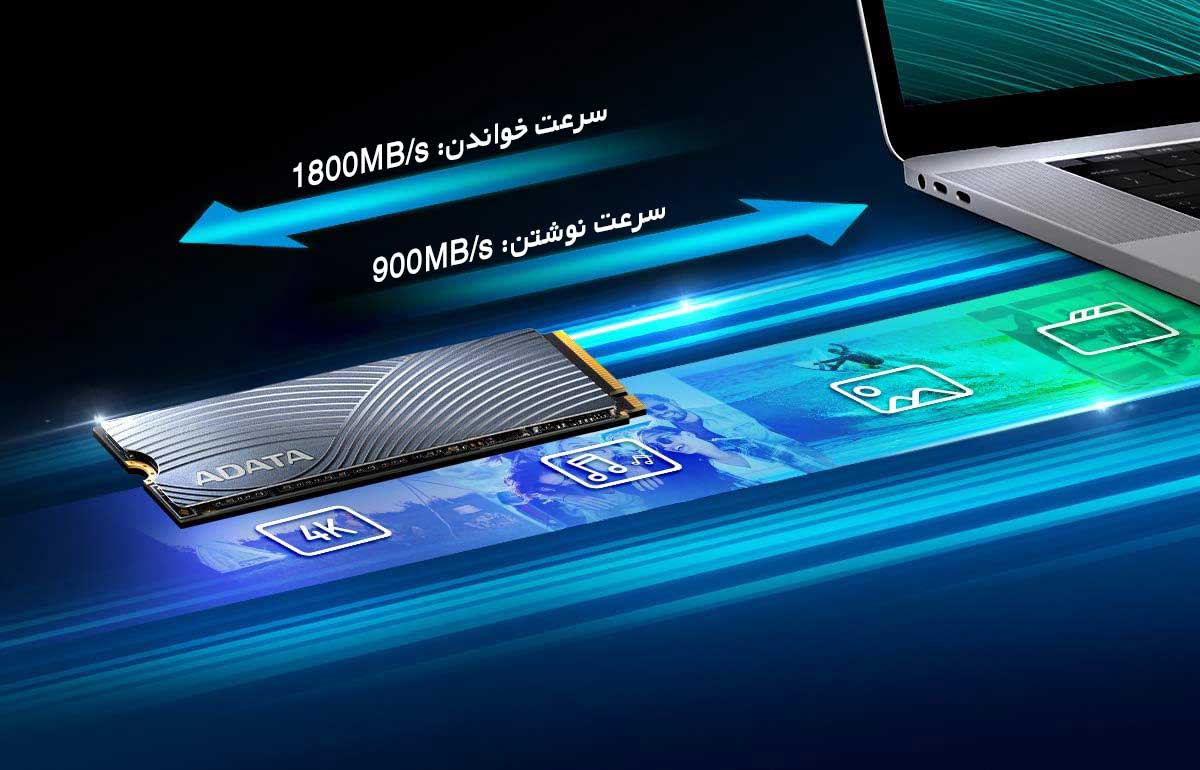 حافظه SSD اینترنال ای دیتا ADATA SWORDFISH ظرفیت 250GB - شبکه ساز