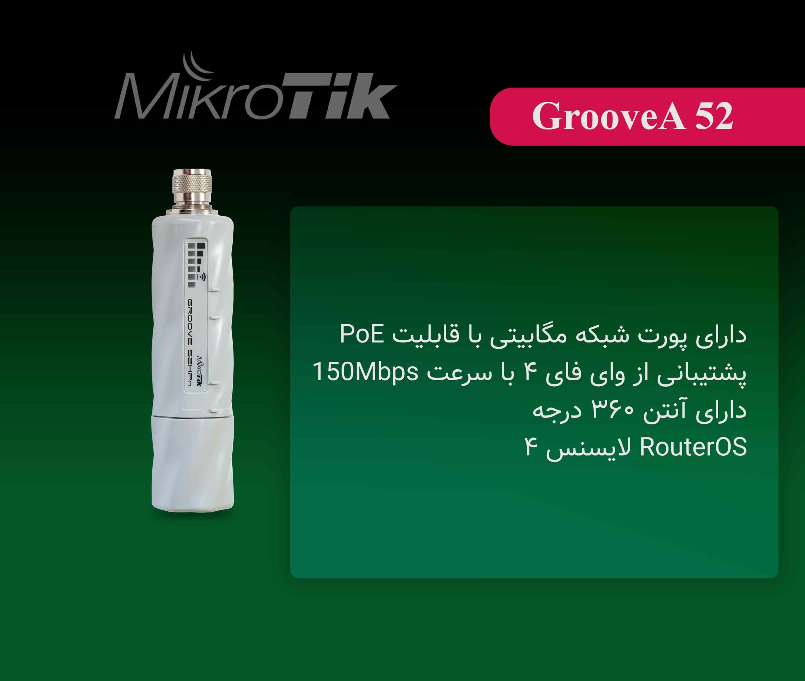 اکسس پوینت میکروتیک Mikrotik GrooveA 52 - شبکه ساز