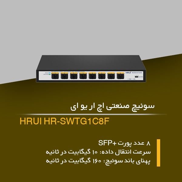 سوئیچ صنعتی اچ ار یو ای HRUI HR-SWTG1C8F